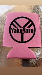 YakuYarn Black Logo Koozie