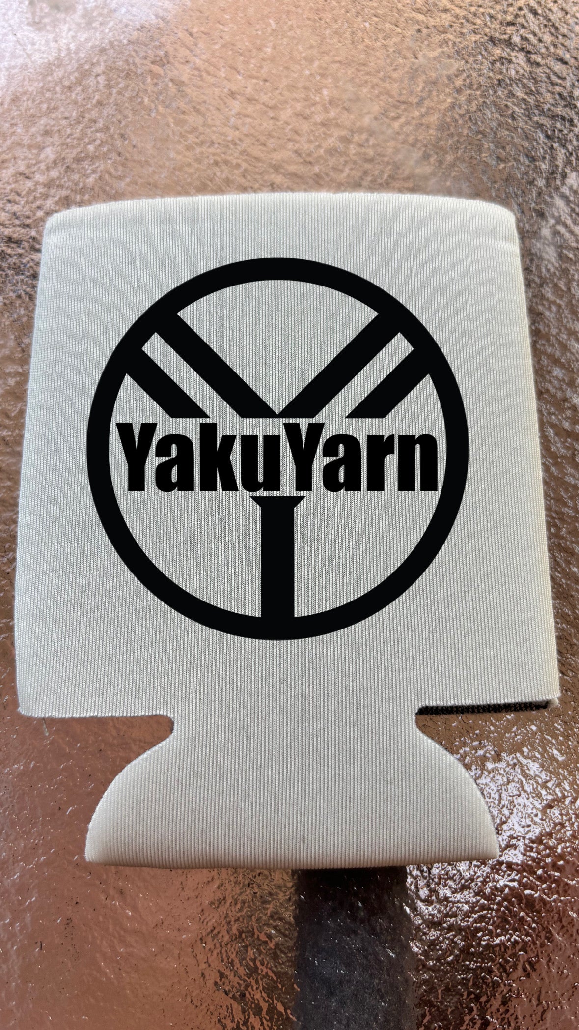 YakuYarn Black Logo Koozie