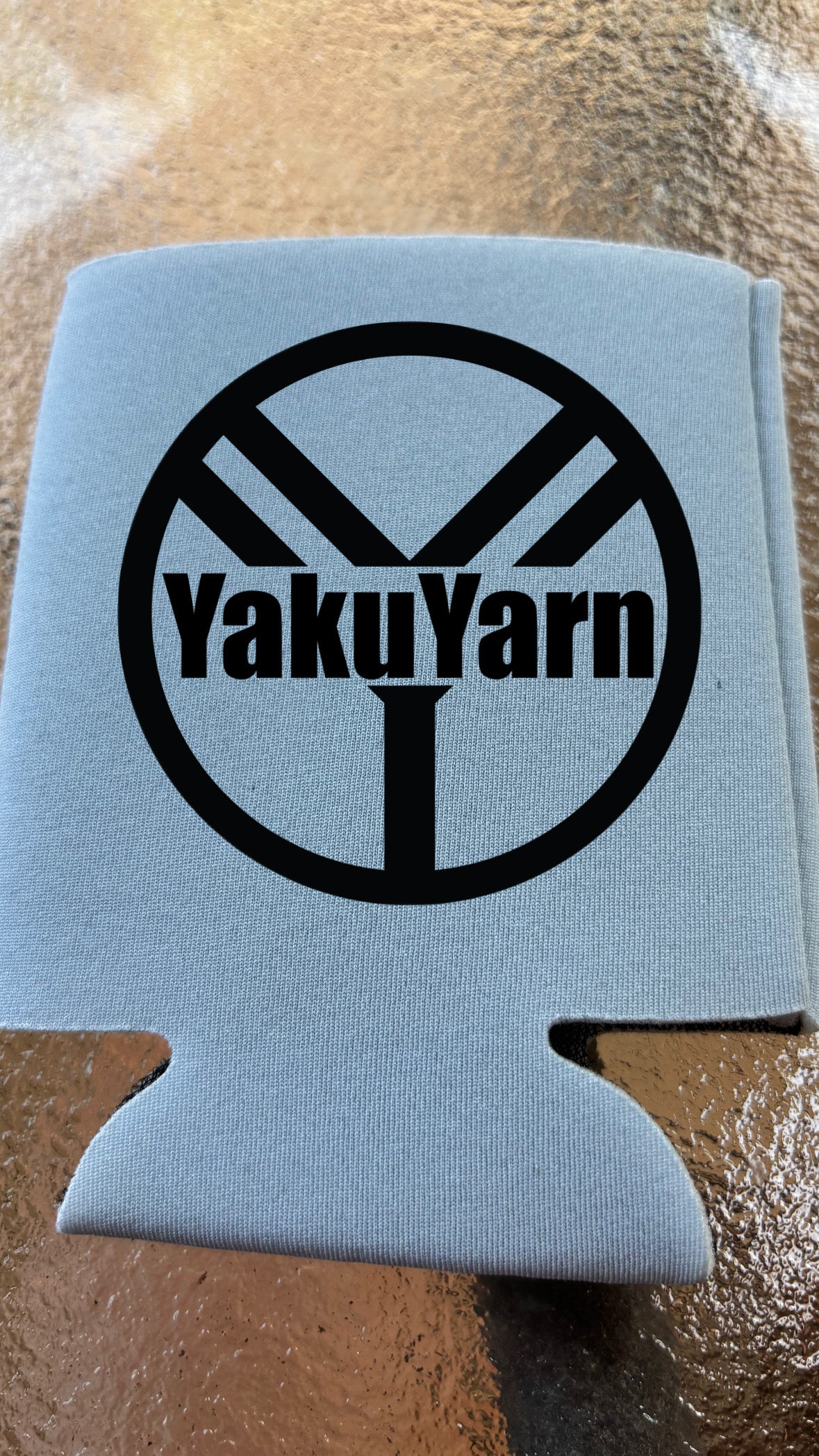 YakuYarn Black Logo Koozie
