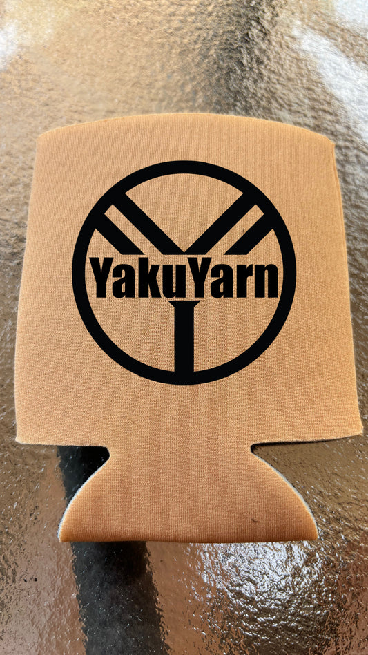 YakuYarn Black Logo Koozie